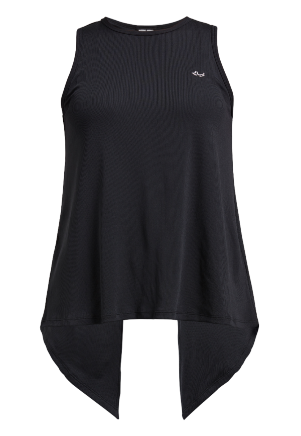 Logo Ribbed Singlet Dame - Sort -