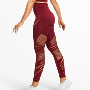 Waverly Tights - Mørk Rød -