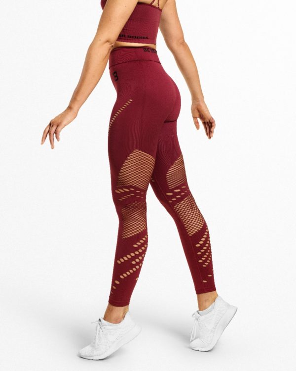 Waverly Tights - Mørk Rød -