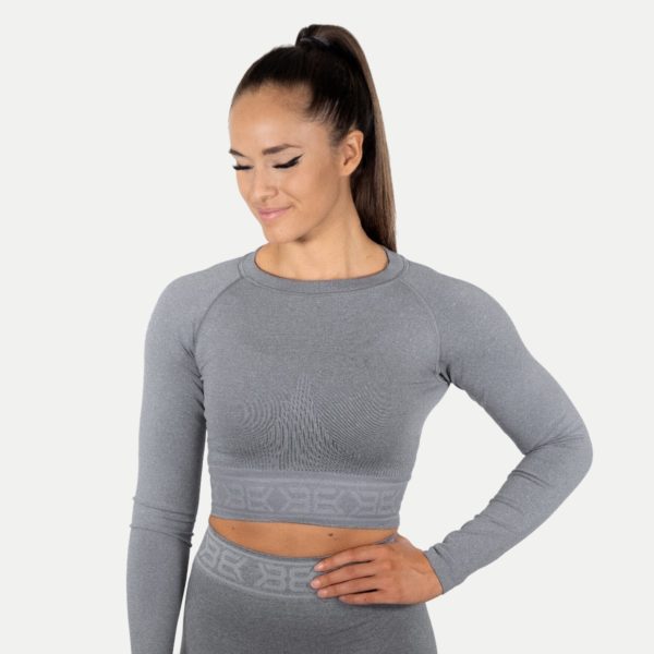 Rib Seamless Genser Dame - Grå -