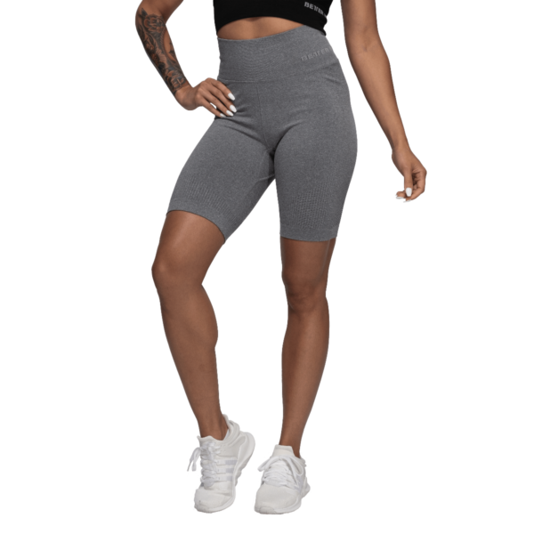 Rib Seamless Shorts Dame - Grå -