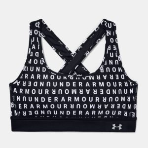 Armour Mid Crossback Printed Sports-BH Dame - Sort -